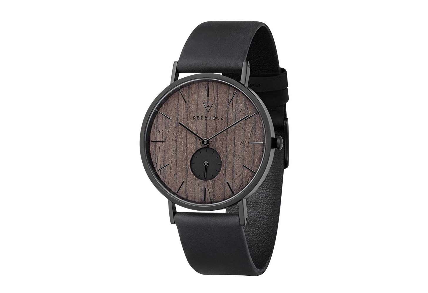 Kerbholz horlogeband Fritz Darkwood Midnight