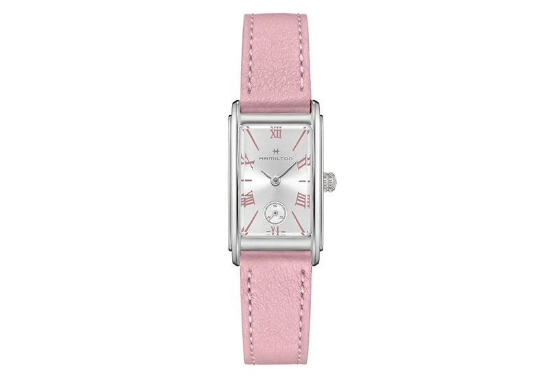 Hamilton horlogeband H11221853 - roze leer