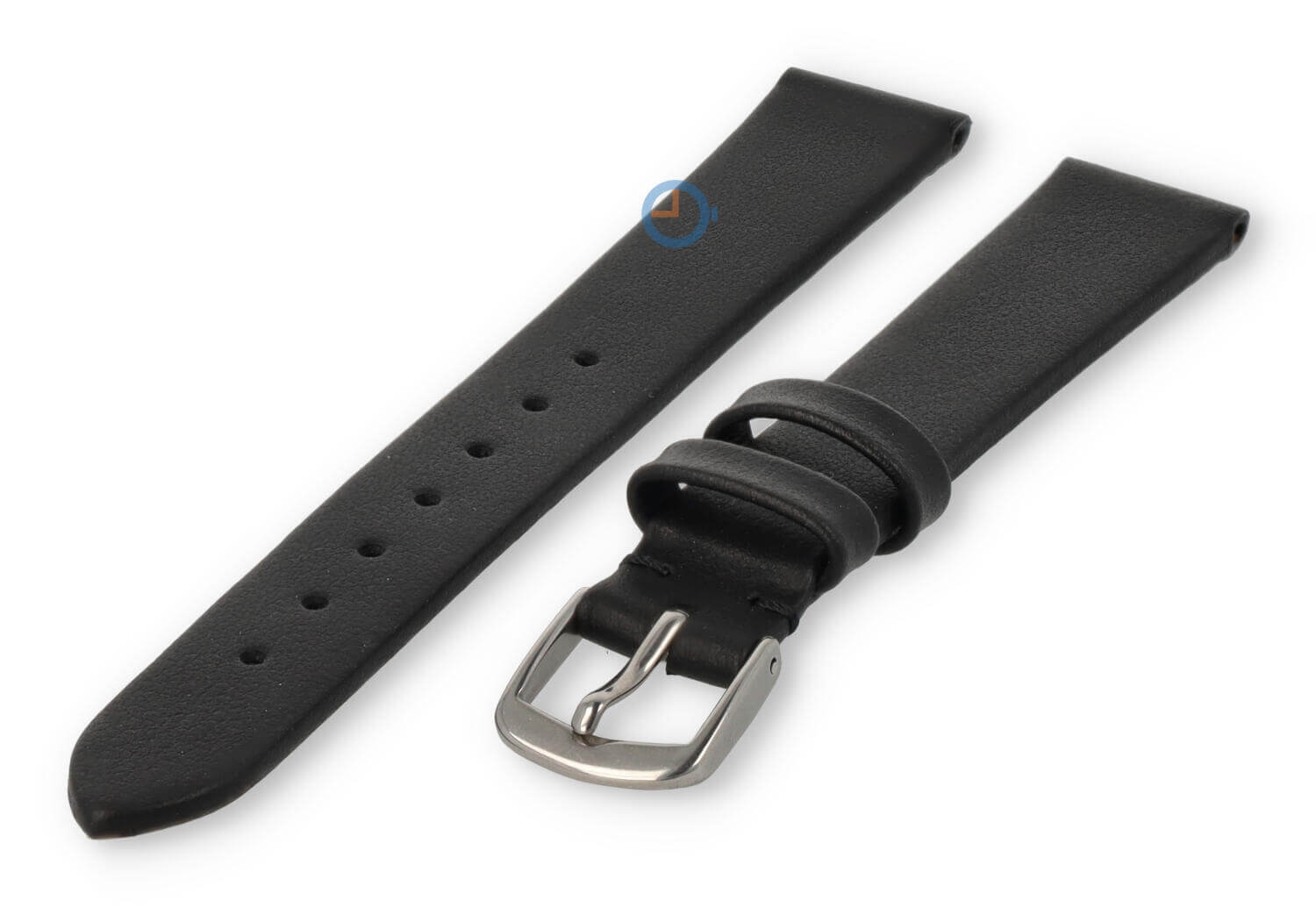 Naadloze en gladde horlogeband 14mm - zwart