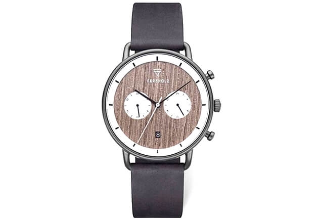 Kerbholz Herbert horlogeband - Greywood/Midnight black