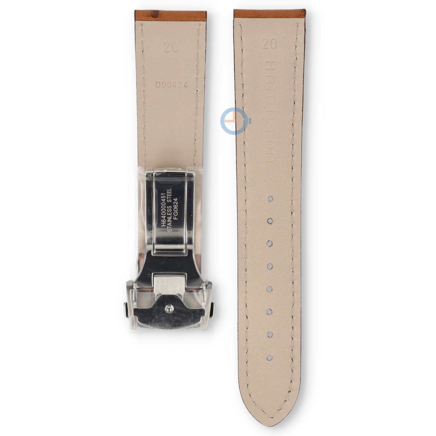 Hamilton horlogeband H32565585 - bruin leer