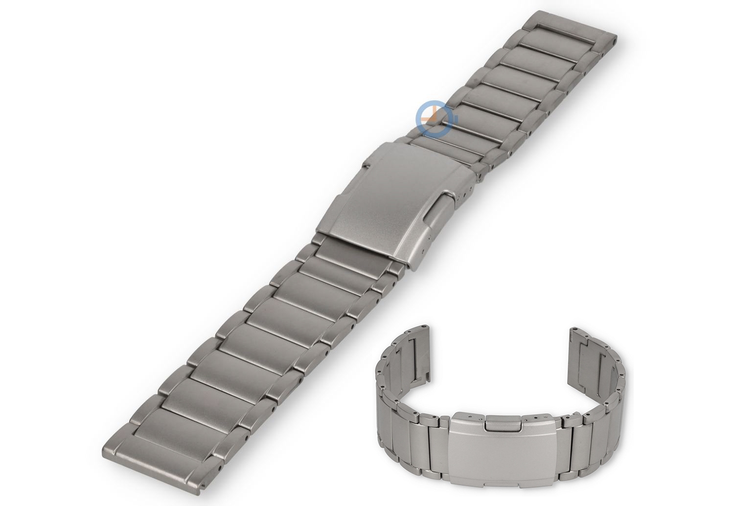 22mm titanium horlogeband met Quick-Switch - zilvergrijs