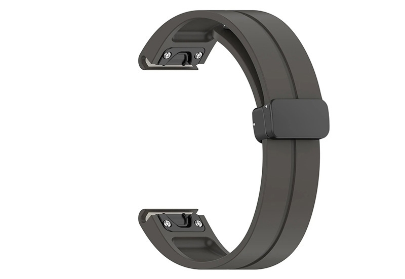 Garmin 22mm bandje - Donkergrijs - magnetische vouwsluiting