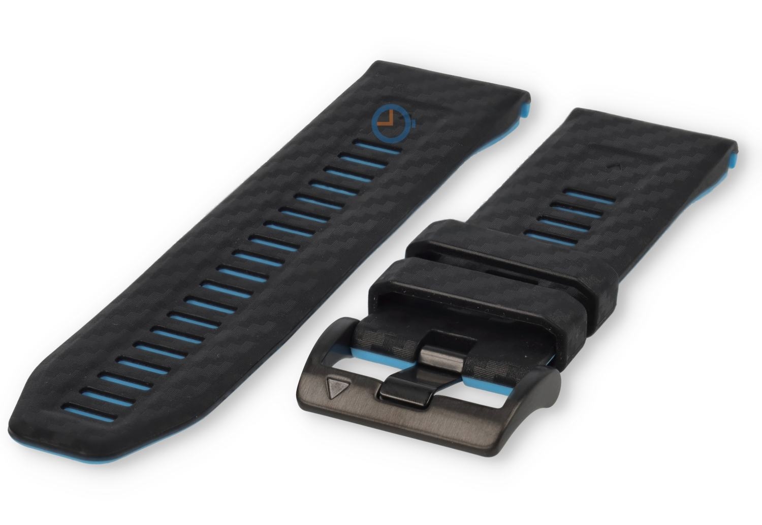Carbon-look bandje Garmin Fenix 8 (51mm) - zwart-blauw