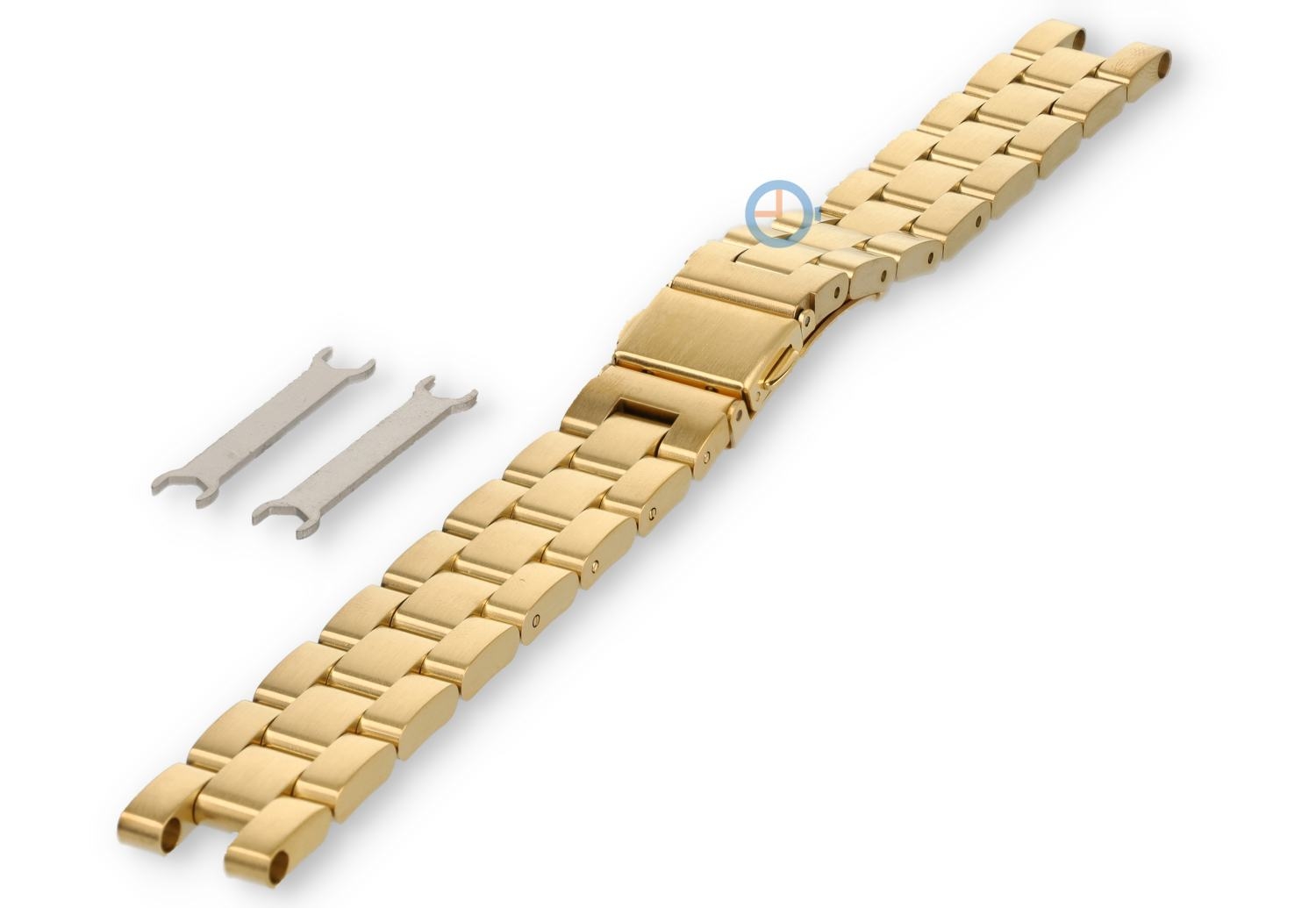 Alternatief bandje voor Garmin Lily - geelgoud staal - 14mm
