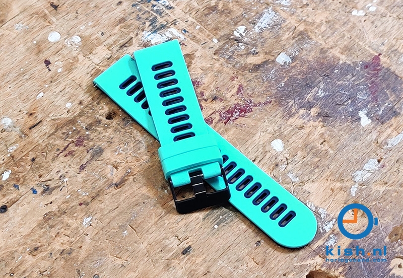 20mm siliconen horlogeband - mintgroen/blauw