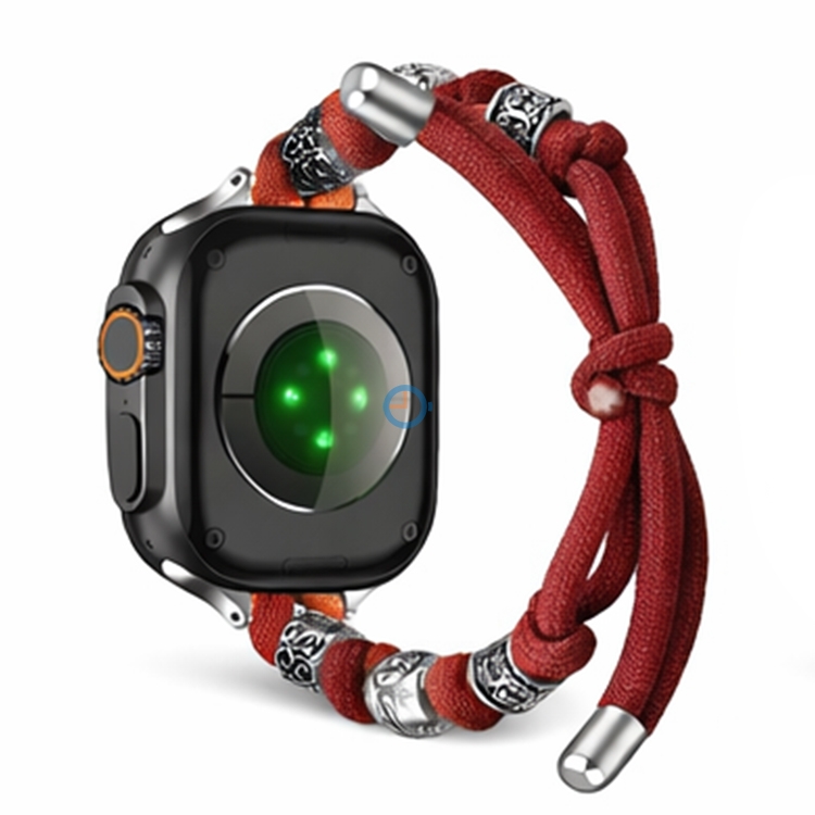 Apple watch Bohemian bandje met bedels (38-40-41-42mm) - rood