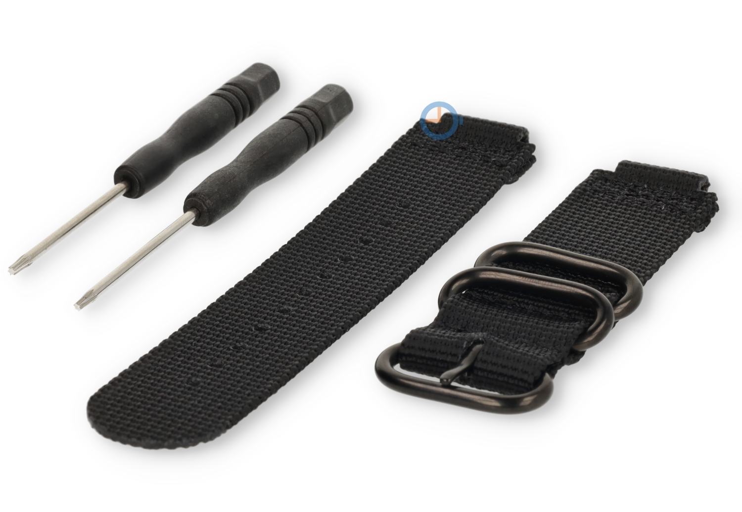 Universeel bandje voor Garmin Forerunner 235 - 22mm zwart nylon