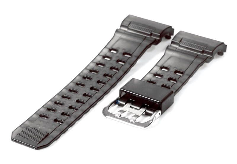 Casio G-Shock GW-9400 horlogeband rubber - zwart transparant