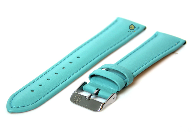 Horlogeband 18mm - Tiffany Blue leer
