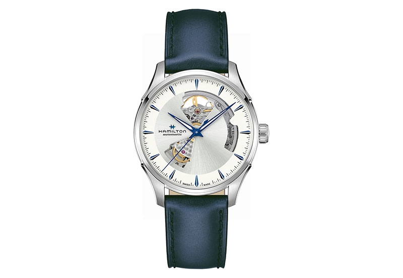 Hamilton horlogeband H32675650 - blauw leer