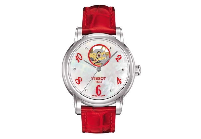 Tissot horlogeband T0502071611603 rood leer