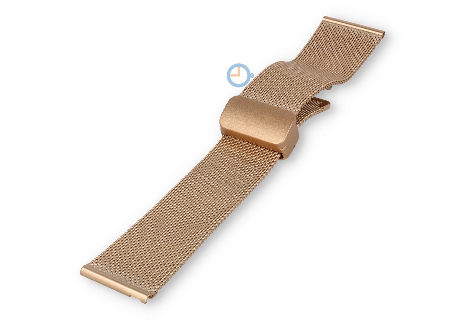 Horlogeband 22mm roségoud staal - magnetische vouwsluiting