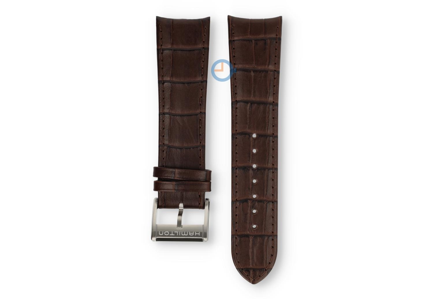 Hamilton horlogeband H32716853 - bruin leer