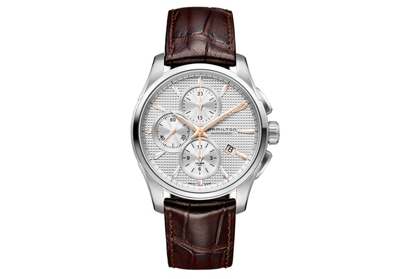 Hamilton horlogeband H32596551 - bruin leer