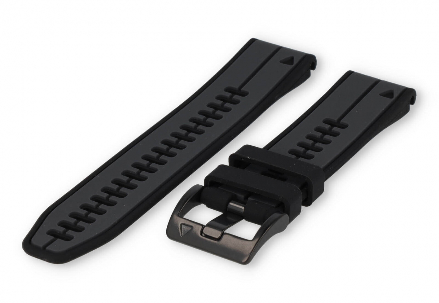 Garmin Fenix 7 horlogeband rubber - zwart/grijs