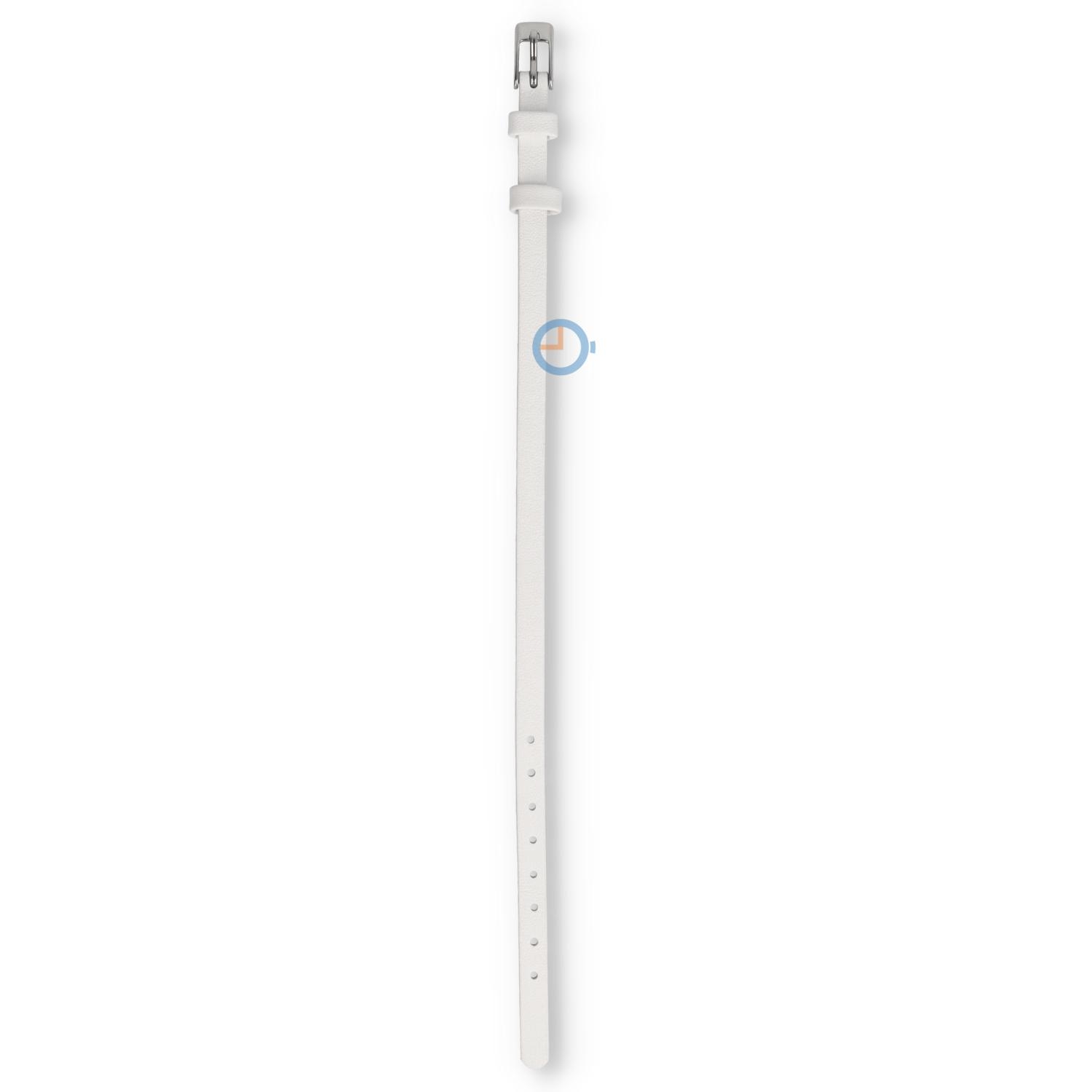 One-piece leren horlogeband - 6mm - wit