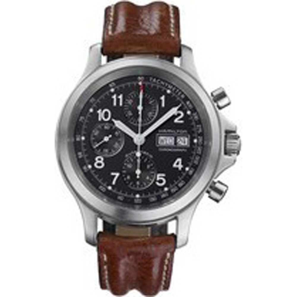 Hamilton horlogeband H66546533 - bruin leer