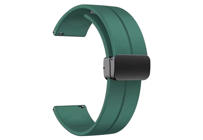 Siliconen horlogeband 16mm - Saliegroen