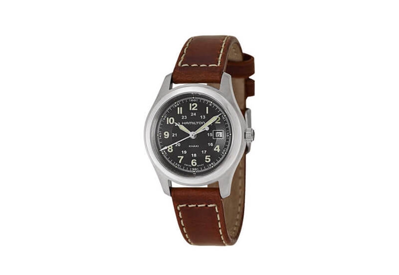 Hamilton horlogeband H72211539 - bruin leer