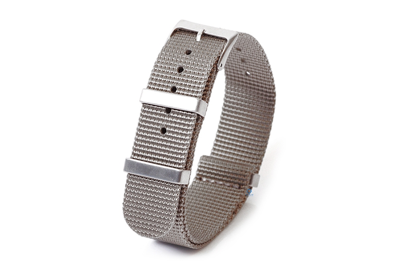 Horlogeband 20mm nylon grijs