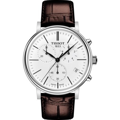 Tissot Official 20mm horlogeband - donkerbruin leer