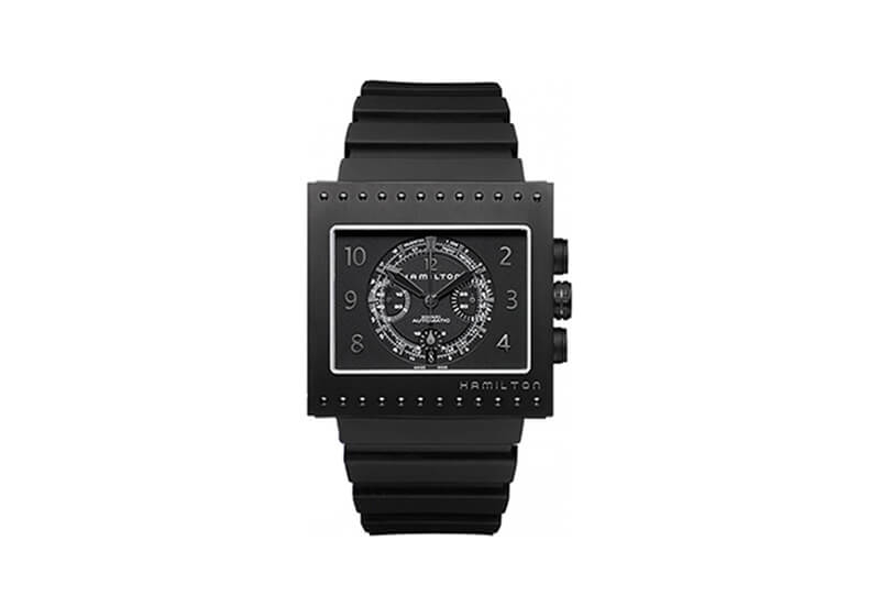 Hamilton horlogeband H79686333 - zwart siliconen