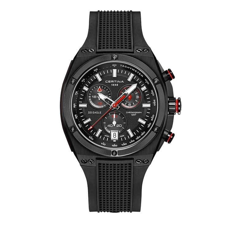 Certina bandje C0237391705100A zwart rubber