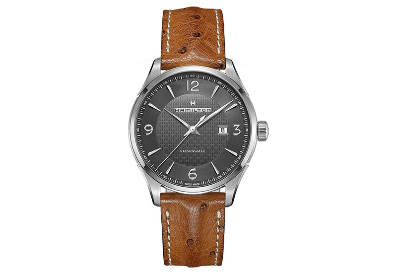 Hamilton horlogeband H32755851 - bruin leer