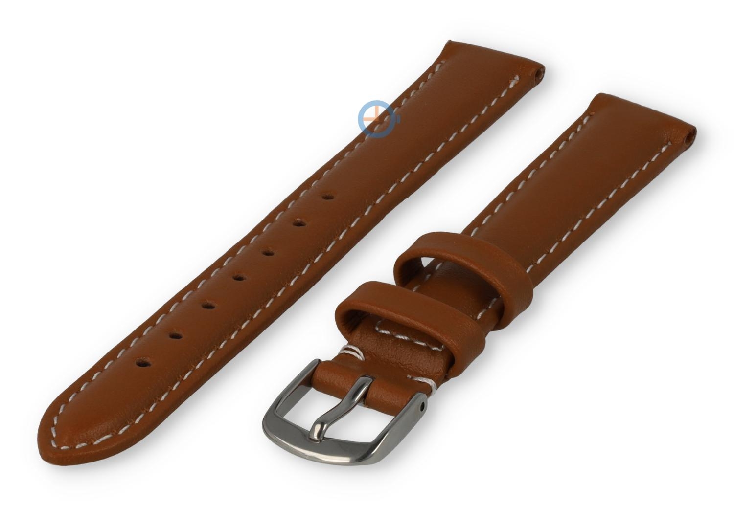 Oneven maat horlogeband leer - 13mm - cognacbruin