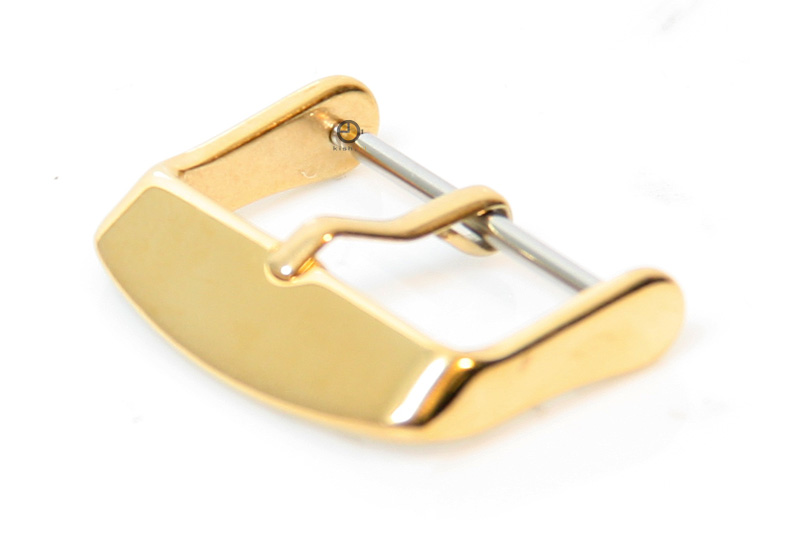 Horlogeband gesp 24mm glans goud