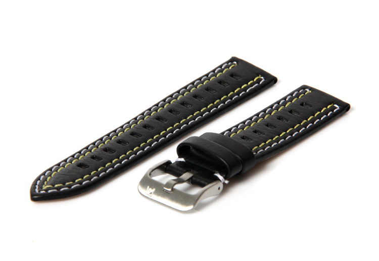 Horlogeband 22mm sport zwart