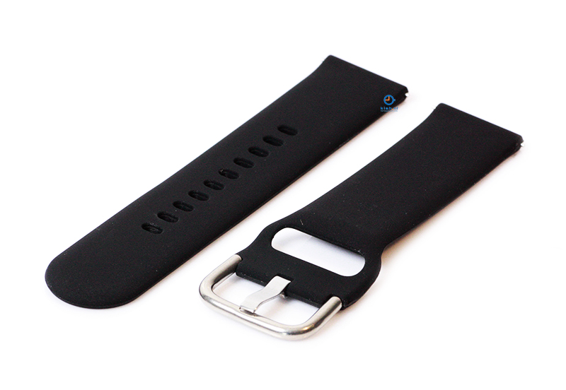 Horlogeband 22mm siliconen zwart