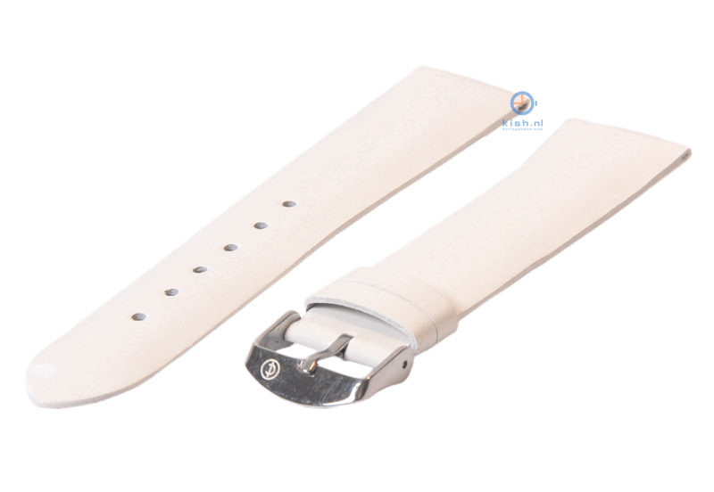 Horlogeband 22mm lakleer wit