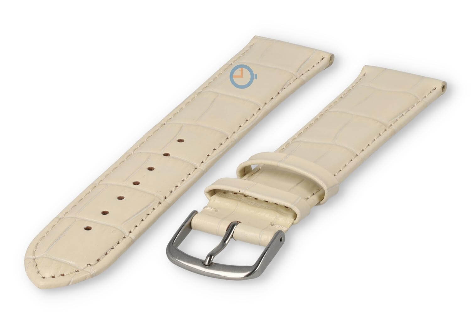 Licht opgevulde XL horlogeband - 22mm - creme