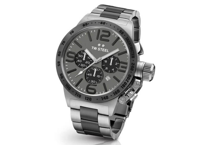 TW Steel Canteen CB204 horlogeband zwart - 24mm