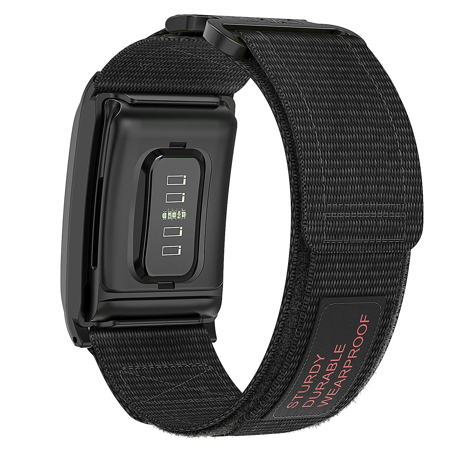 Whoop 4.0 band - zwart nylon klittenband