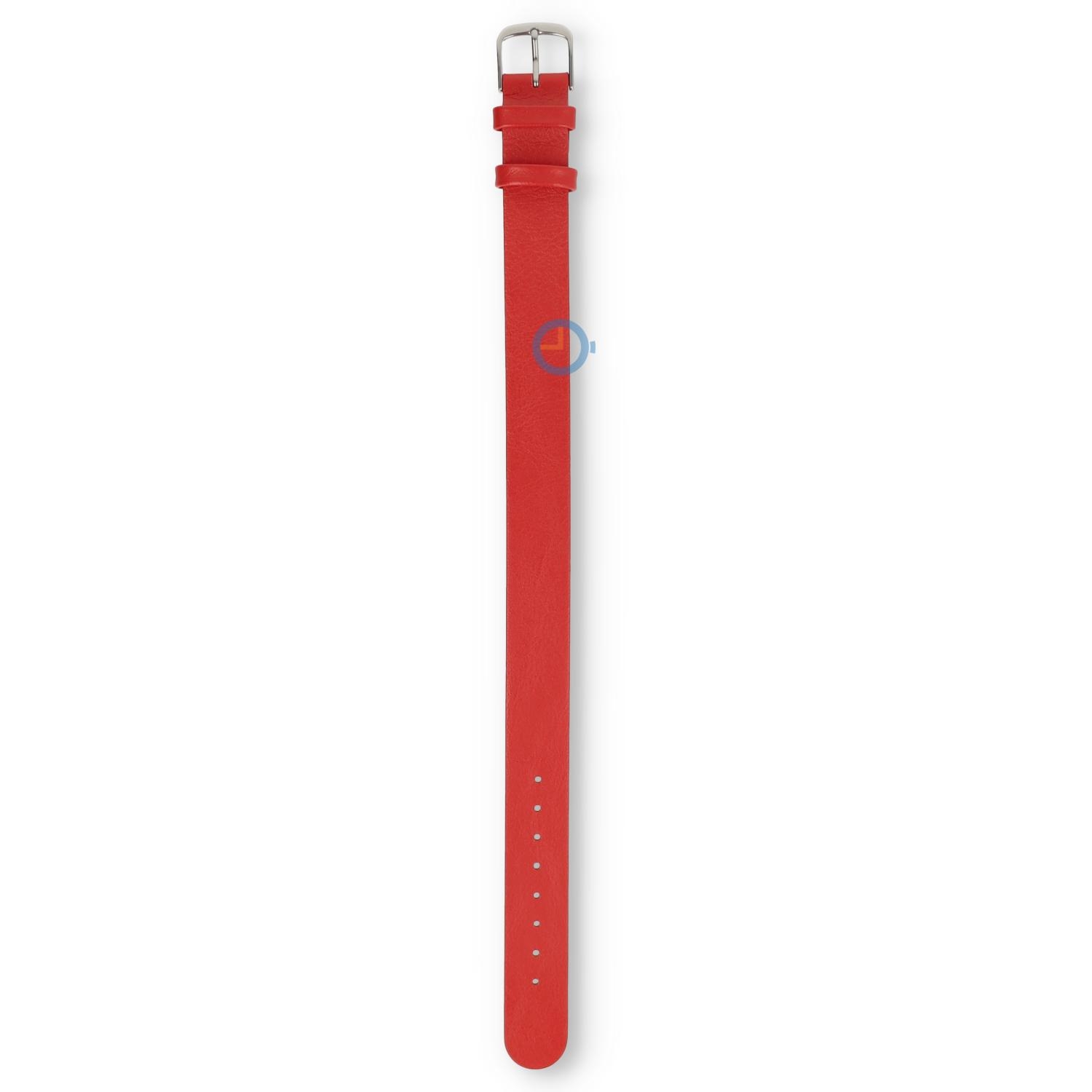 One-piece leren horlogeband - 14mm - rood