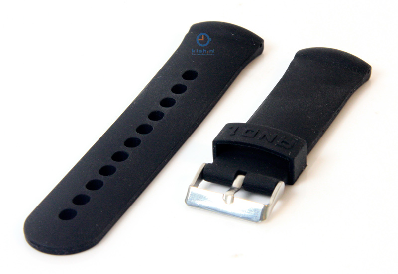 Horlogeband 26mm rubber zwart