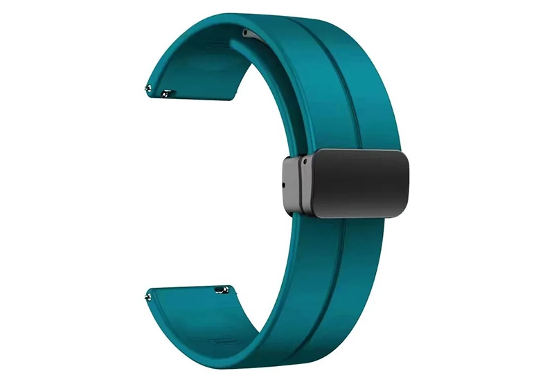 Siliconen horlogeband 16mm - Zeegroen