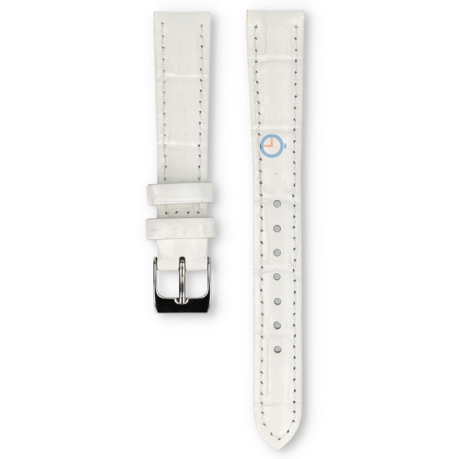 Universele 14mm wit leren horlogeband - Lorus