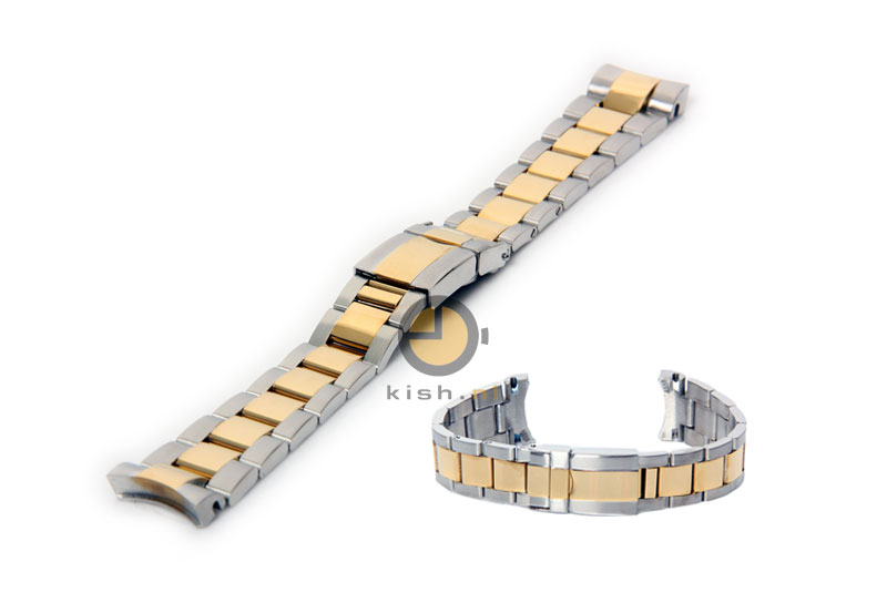 Horlogeband voor Rolex horloge 20mm zilver/goud