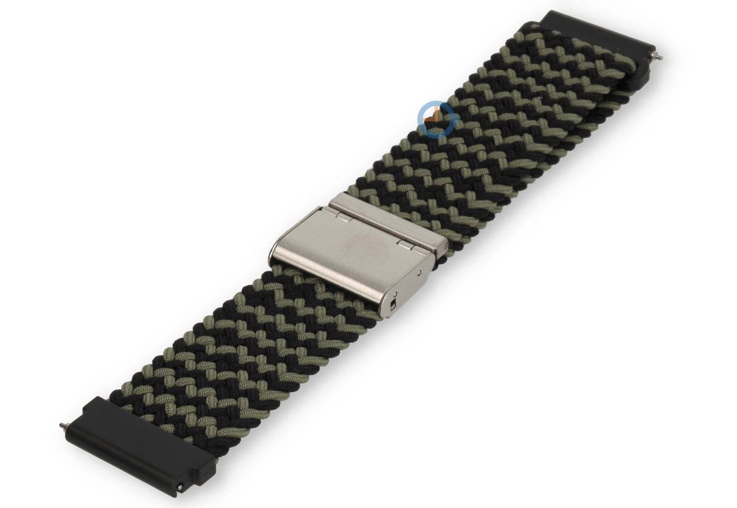 Nylon norlogeband Suunto Run - 22mm - zwart/groen stof