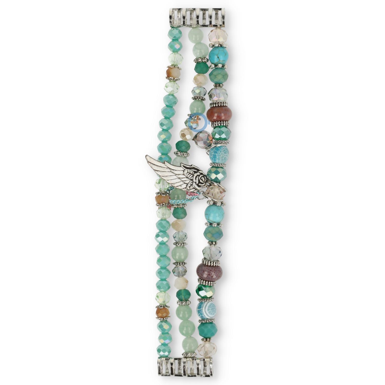 22mm bohemian armbandje voor horloges - Ibiza blue