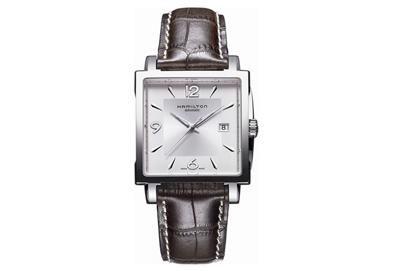 Hamilton horlogeband H32415555 - bruin leer