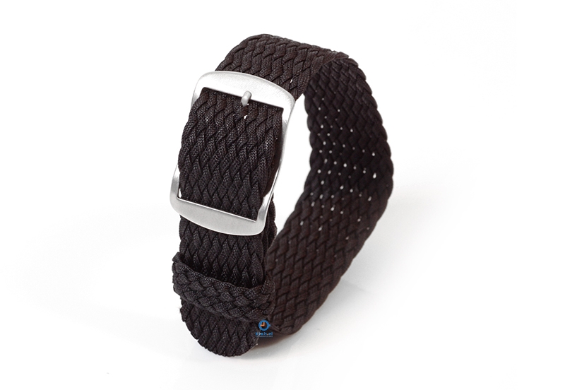 Perlon horlogeband 22mm zwart