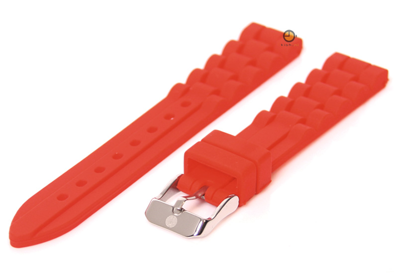Siliconen horlogeband 18mm rood