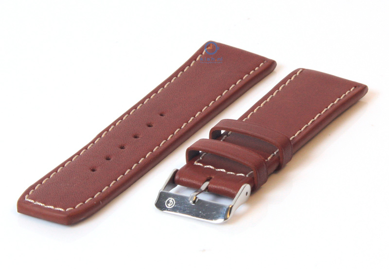 Horlogeband 20mm bruin leer