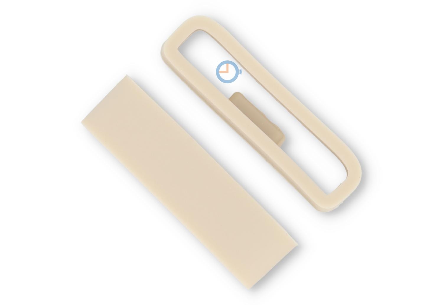 Flexibel band lusje met antislip 24mm - beige rubber - 1 stuks