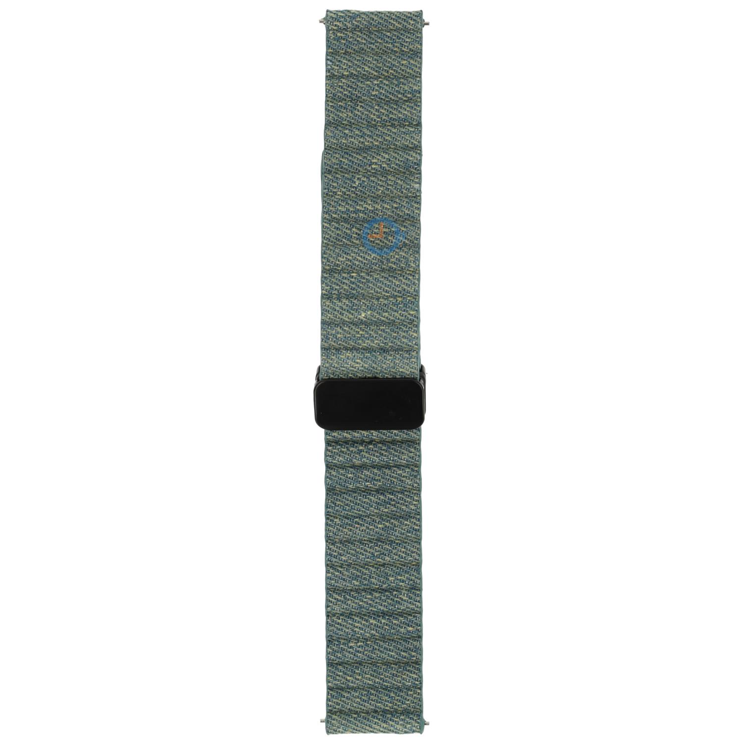 Magnetisch leren bandje - 18mm - denim groen